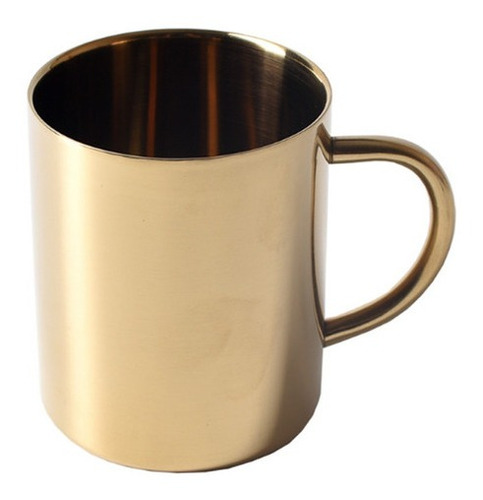 Taza De Café De Acero Inoxidable Dorado