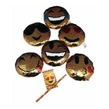 Forest & Twelfth Flip Sequin Emoticon Emoji Mini Almohadas R