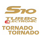 Kit Emblema Adesivo Resinado S10 Tornado Turbo  Kitr34 Fgc