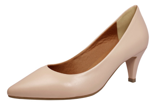 Scarpin Salto Baixo Tamanhos 41,42,43 Nude Mod. 2160