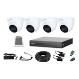 Kit 4 Cámaras Domo Con Micrófono Dahua 4k Dvr 2tb Purz