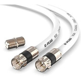 Cable Coaxial G-plug Rg6 15ft Para Señal De Internet -blanco