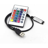 Control Remoto Receptor Para Tira Rgb Led Controlador 5v Usb