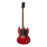 Guitarra Eléctrica EpiPhone Modern Sg Classic Worn P-90s De Caoba Cherry Desgastado Con Diapasón De Laurel Indio