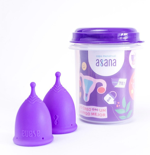 Copa Menstrual Asana Duo Kit X2 C/esterilizador+bolsa