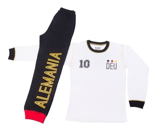 Pijama Jersey Alemania Equipo Futbol Niño Mundial 2 Al 10