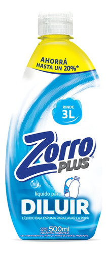 Zorro Jabon Liquido X500 Diluible Plus