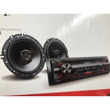 Combo Parlantes + Radio Para Carro Sony Cxs-g1216u Cd Aux 
