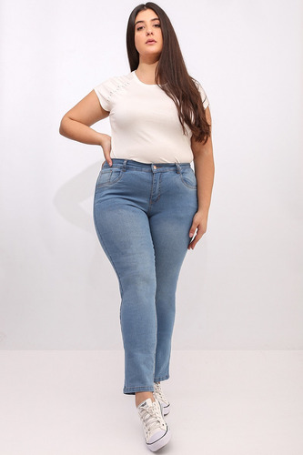 Pantalon Jeans Mujer Elastizado Talles Grandes Hasta 54