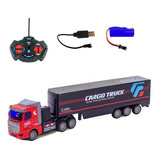 Caminhão Bau Controle Transport Truck 1:48 Super Truck 27mhz