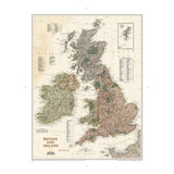 Mapa De Pared Ejecutivo De Gran Bretaña E Irlanda  ...