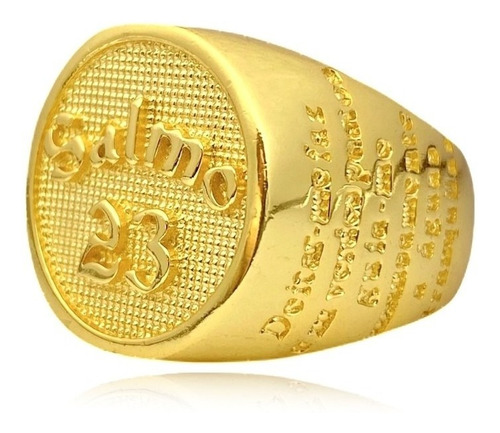 Dedeira Salmo 23 Masculino Ouro 24k Banhado Atacado Garantia