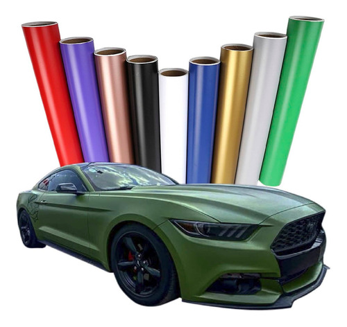 5 Metros Vinil Wrap Automotriz Colores Mate Autoelite Cwf