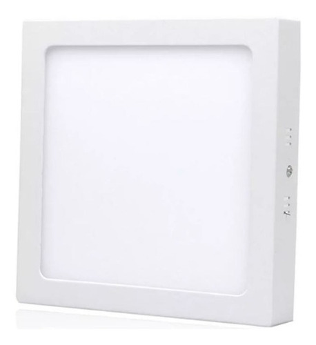 Pack 6 Foco Panel Plafón Led 18w Sobrepuesto Cuadrado 