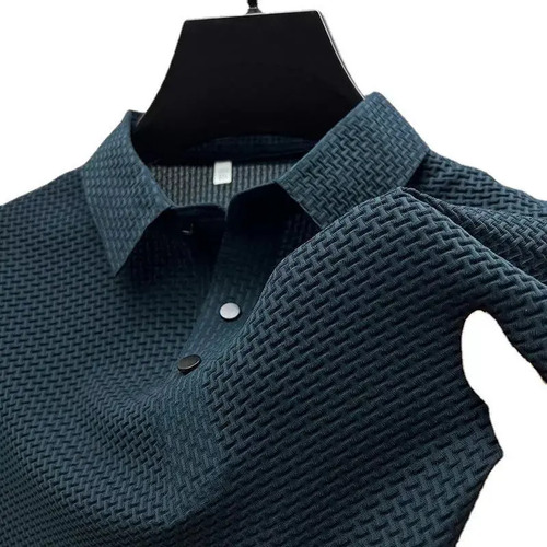 2024 Camiseta Manga Corta Malla De Seda Helada Para Hombre
