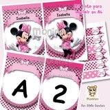 Kit Imprimible Minnie Rosa Cumple Candybar ¡texto Editable!