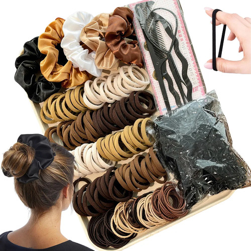 1209pzs Accesorios Para Cabello Scrunchies Donas Ligas Banda