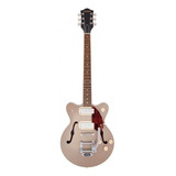 Guitarra Eléctrica Gretsch Streamliner G2655t-p90 Center Block Jr De Caoba 2021 Two-tone Sahara Metallic And Vintage Mahogany Stain Brillante Con Diapasón De Laurel