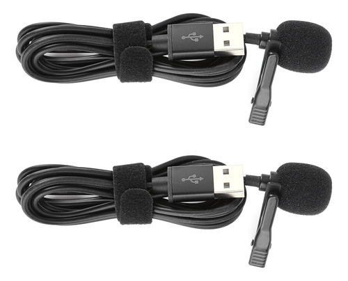 Mini Micrófono Usb Compacto Profesional Con Solapa Con Cable