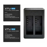 Cargador Camara Deportiva Xtu S3 + 2 Baterias 1350mah