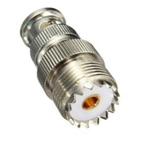 Adaptador Conector Bnc Macho P/ Uhf Femea Icom Yaesu Vertex