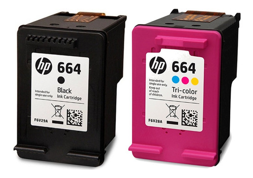 Pack Original De Tinta Negra Y Color Hp 664 Advantage