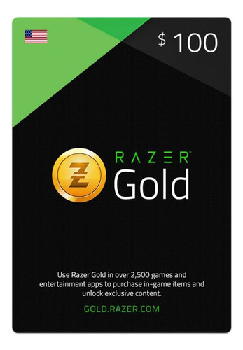 Razer Gold Tarjeta Digital 100usd Usa