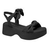 Sandalia Dakota Leve Amarração Flatform Anabela Feminino