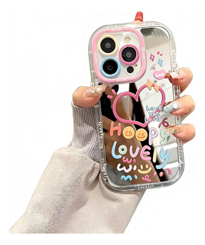 Funda Para Redmi K60 / K60 Pro /xiaomi Poco F5 Pro Espejo, Corazones Rosas Gatitos Adorables, Estilo Moderno Y Cute