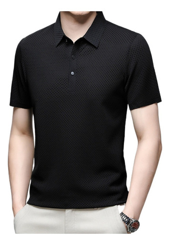 Playera Polo Seda Hielo Playera De Manga Corta Para Hombre C