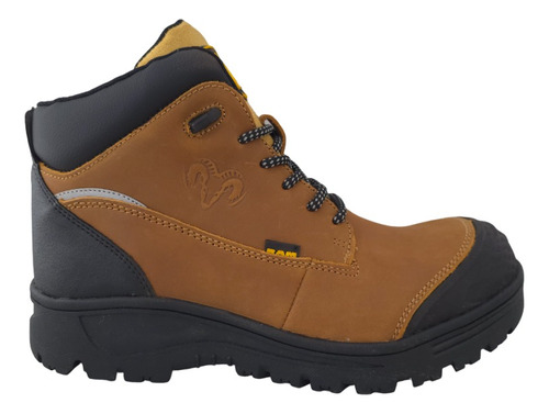 Bota Trabajo Industrial Hombre Casquillo Ram 9502g Piel Cafe