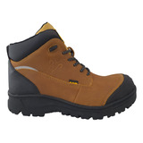 Bota Trabajo Industrial Hombre Casquillo Ram 9502g Piel Cafe