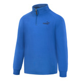 Poleron Puma Half Zip Raglan Azul Hombre