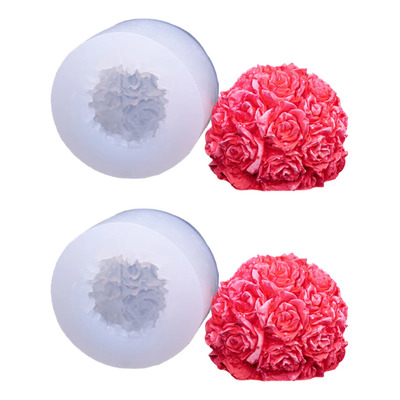 2pcs Molde Para Ramo Rosas Vela Manualidades Silicona Romanc