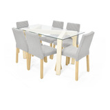 Set Comedor Beirut Miel Con 6 Sillas Cataluña