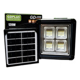 Kit Foco Led 120w Portatil Solar Recargable Emergencia Usb