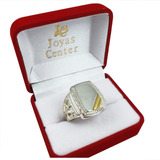 Anillo Sello Plata Y Oro 18kts Grabado Hombre Joyas 706