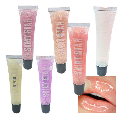 Lip Gloss Glitter Aroma Tendencia Densidad Unica