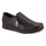 Zapato Clase 06460qpr Forro Confort Negro Flat