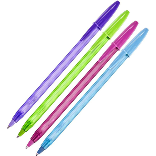 Caneta Bic Fashion 1.2mm - 1 Blister Com 4 Cores