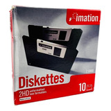 Caja Con 10 Disquetes Imation, 1.44 Mb, Ibm Formateado