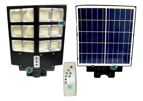 Luminária Pública Solar Poste Rua Led 600w C/sensor Aaatop Cor Da Carcaça Preto Cor Da Luz Branco-frio