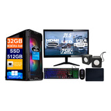 Pc Completo Cpu I5 6500 Ssd 512gb, 32gb Ddr4 + Monitor 21.5p