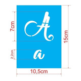 Stencil Molde Vazado Alfabeto Completo Com Letras E Números