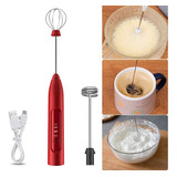 Mixer Misturador Mix Portátil Bebidas Recarregável Usb Cor Vermelho 110v/220v