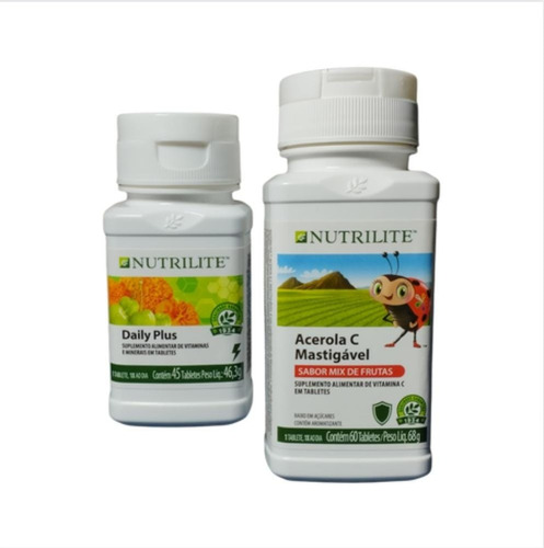 Kit Acerola C Mastigável + Daily Plus Nutrilite - Amway