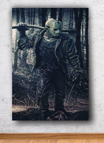 Cuadro Decorativo En Canvas Jason Voorhees Arte Terror - 07