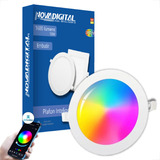 Plafon De Led 18w Rgb-cw Inteligente Wifi Embutir Redondo 