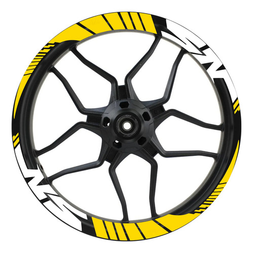 Kit Calcomanias Sticker Rin Moto Reflejante Color Mr02