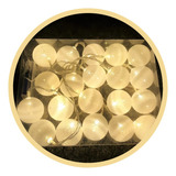Cordão Varal Led 20 Bolas - Tomada-decorar Ambiente-amarelo Cor Das Luzes Amarelo 110v/220v